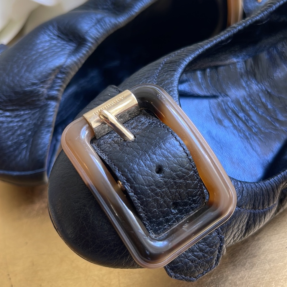 Burberry Black Leather Ballet Flats - Picture 8 of 14